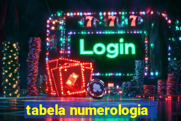 tabela numerologia